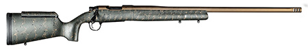 Christensen Arms 8010201700 Mesa Long Range 300 PRC 3+1 26" Threaded Barrel, Burnt Bronze Cerakote, Green with Black/Tan Webbing Stock