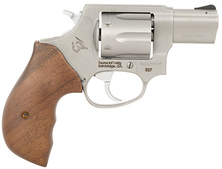 Taurus 232729TW 327 Small Frame 327 Federal Mag 6rd 2" Matte Stainless Steel Barrel, Cylinder & Frame, Walnut Grip, Hammer Safety