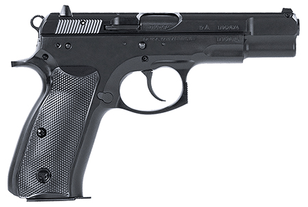 CZ-USA 01130 CZ 75 BD *CA Compliant 9mm Luger 10+1 4.60" Black Steel Barrel, Black Serrated Steel Slide, Black Polycoat Steel Frame w/Beavertail, Black Plastic Grip