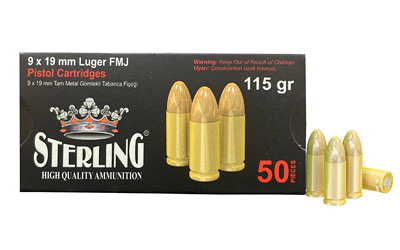 9mm Luger 115gr FMJ Brass