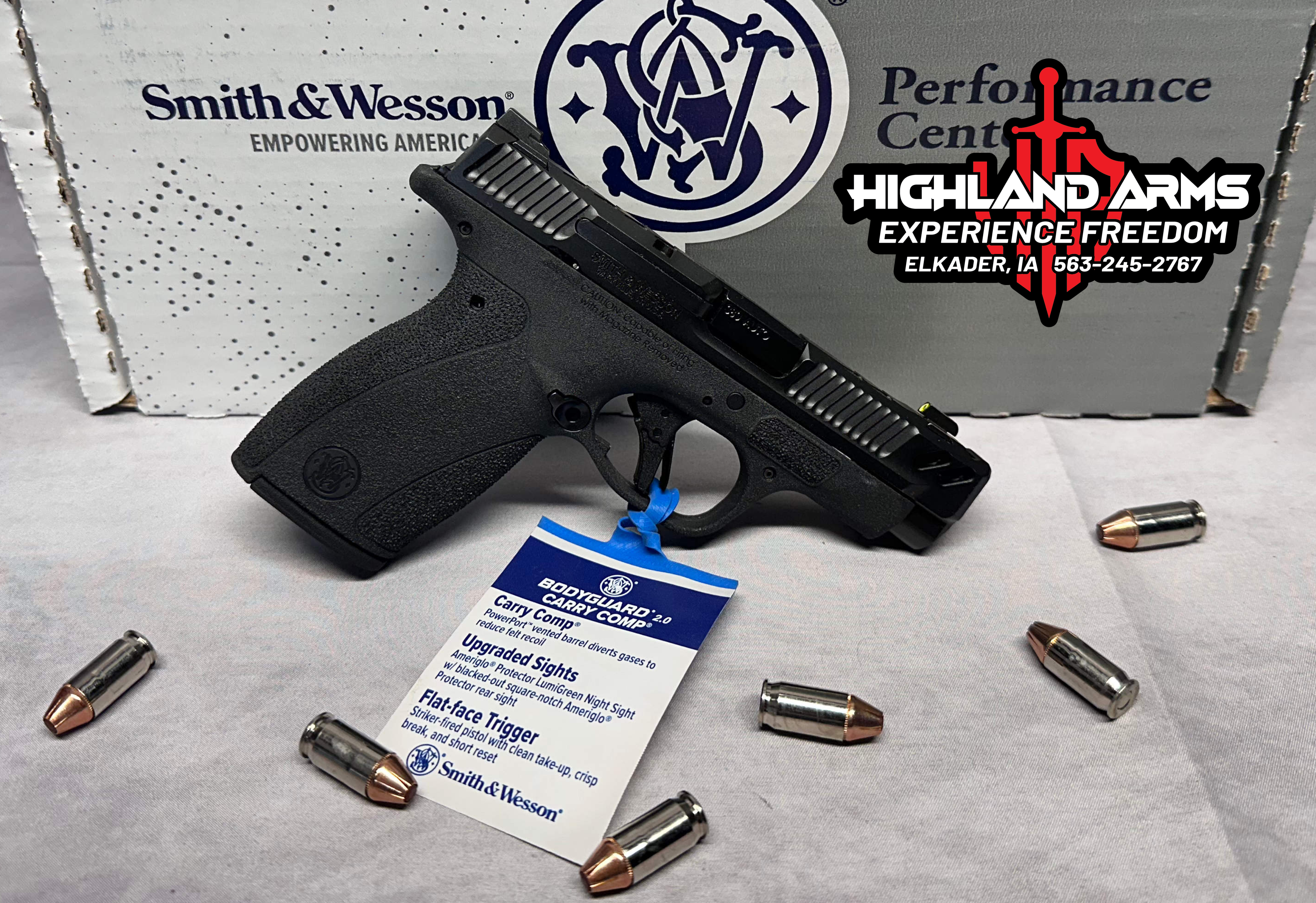 Smith & Wesson M&P Bodyguard 2.0 Handgun .380 Auto 10rd(2) Magazines 2.75" Barrel Black Thumb Safety