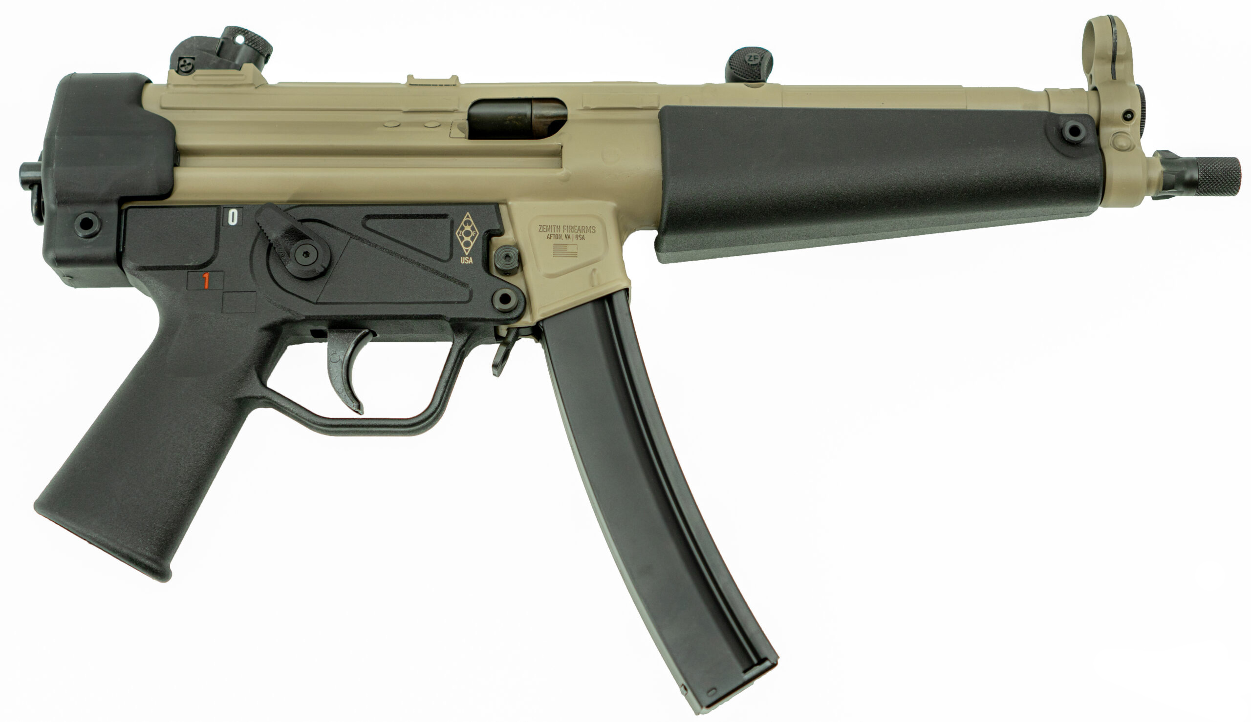 ZENITH ZF-5 9MM 8.9 TB 3 LUG PIC RAIL FDE 3 30R