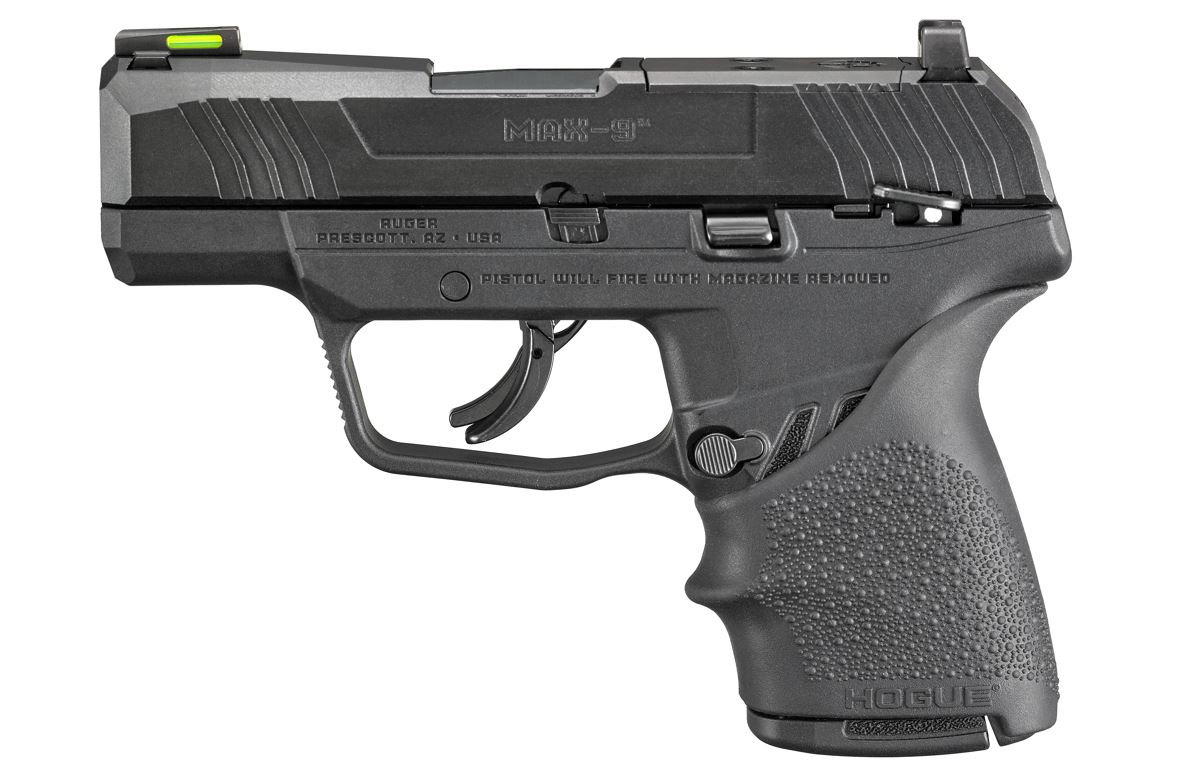 RUGER MAX-9 9MM BLK 10+1 HOGUE MASS