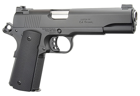 Ed Brown SF18G4 Special Forces 45 ACP 7+1 5" Stainless Steel Barrel, Black Gen4 Serrated Carbon Steel Slide & Frame w/Beavertail, Black VZ Grip, Right Hand