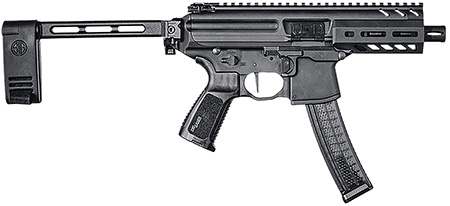 Sig Sauer PMPX4B9 MPX K 9mm Luger Caliber with 4.50" Barrel, 30+1 Capacity, Black Hard Coat Anodized Metal Finish, Folding Pivoting Contour Brace Stock & Black Polymer Grip Right Hand