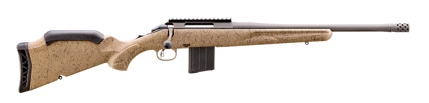 Ruger 46924 American Rifle Gen II Full Size 400 Legend 5+1 16.10" Cobalt Cerakote Threaded Barrel, Picatinny Rail Steel Receiver, Flat Dark Earth Splatter Adjustable Synthetic Stock