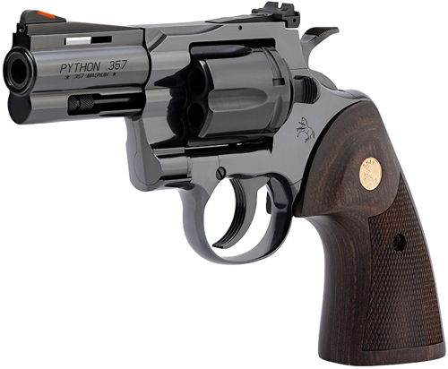 COLT PYTHON 357MAG 3" - BLUED WALNUT W/GOLD MEDALLION