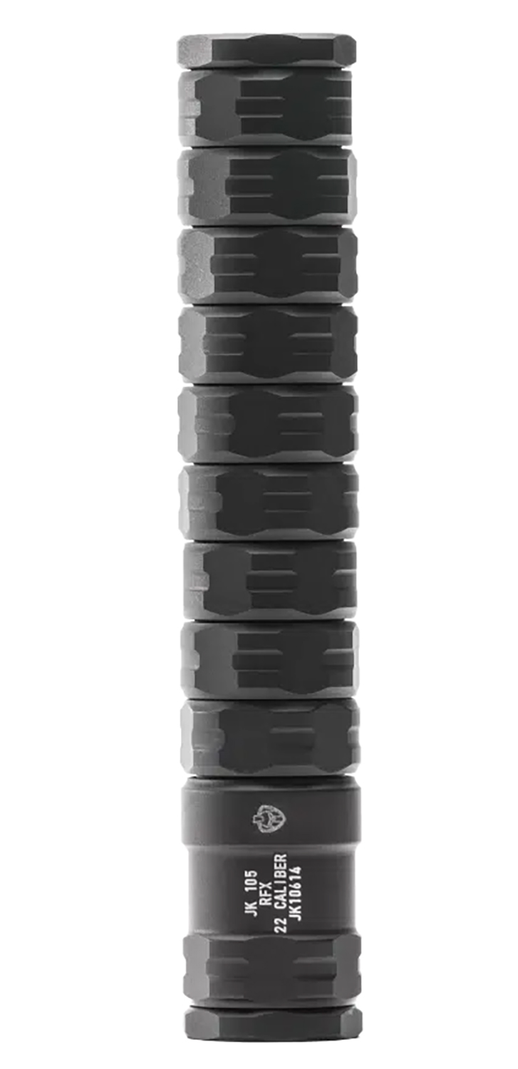 Jk Armament JK105RFX22 RFX  22 Cal 1.05" Black Aluminum/Stainless Steel 1/2"x28 - JK Armament