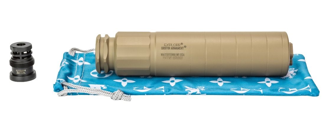 Griffin Armament Explorr 224 Suppressor FDE GAET2FDE-W - Griffin Armament