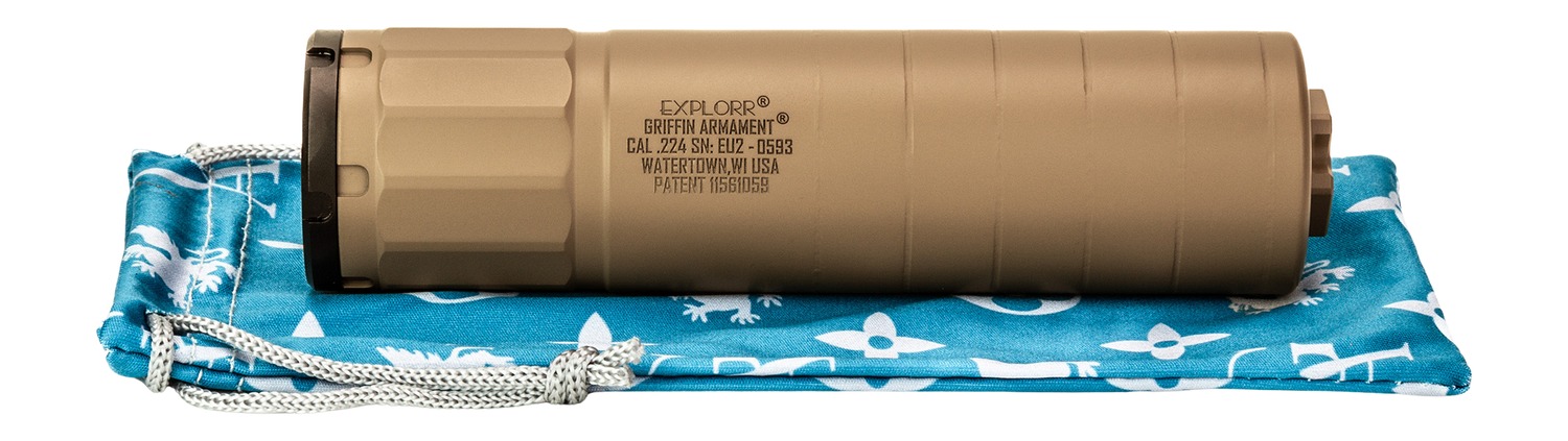 Griffin Armament Explorr 224 Utility Mount, FDE Suppressor GAEU2FDE-W - Griffin Armament