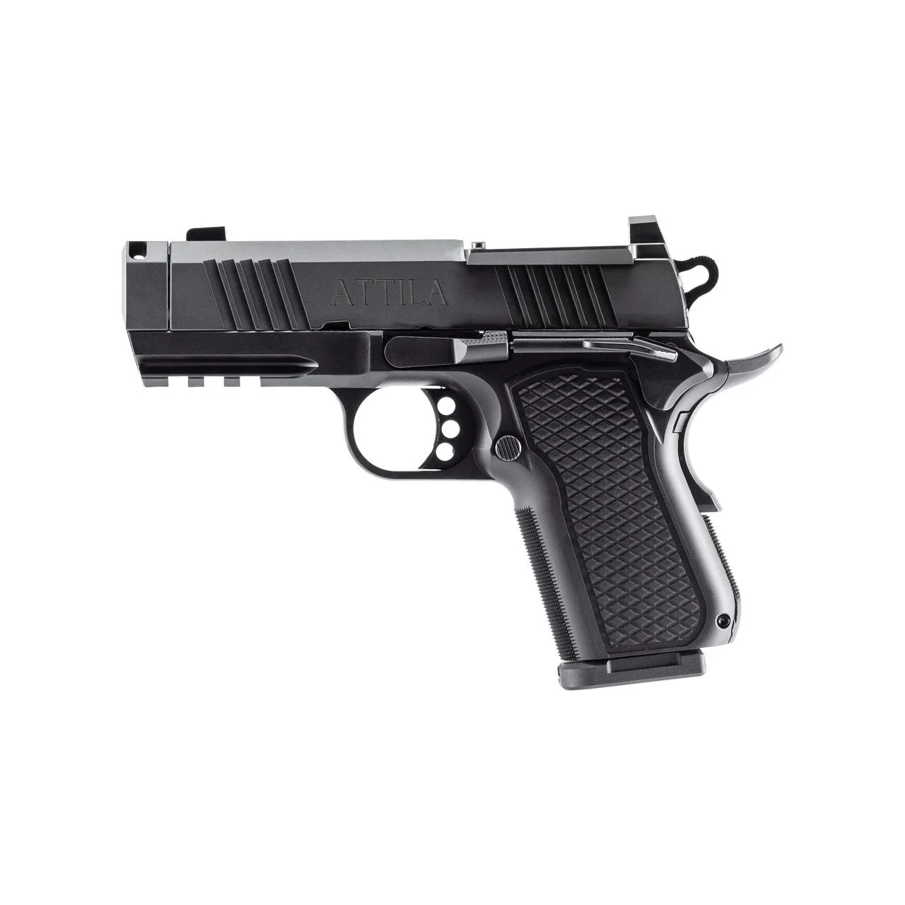 Alpha Foxtrot AF1911-Attila MOS Handgun 9mm Luger 10rd Magazine(1) 3.5" Comp Barrel DLC Black